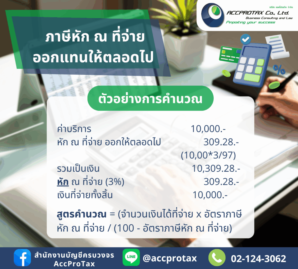 ภาษีหัก ณ ที่จ่ายออกแทนให้ตลอดไป
