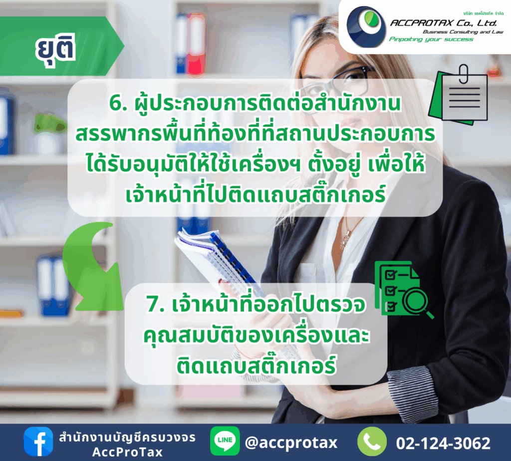 ขั้นตอนการยุติของกรมสรรพากรในพิจารณาแบบคำขออนุมัติภ.พ.06 - เครื่องบันทึกการเก็บเงิน