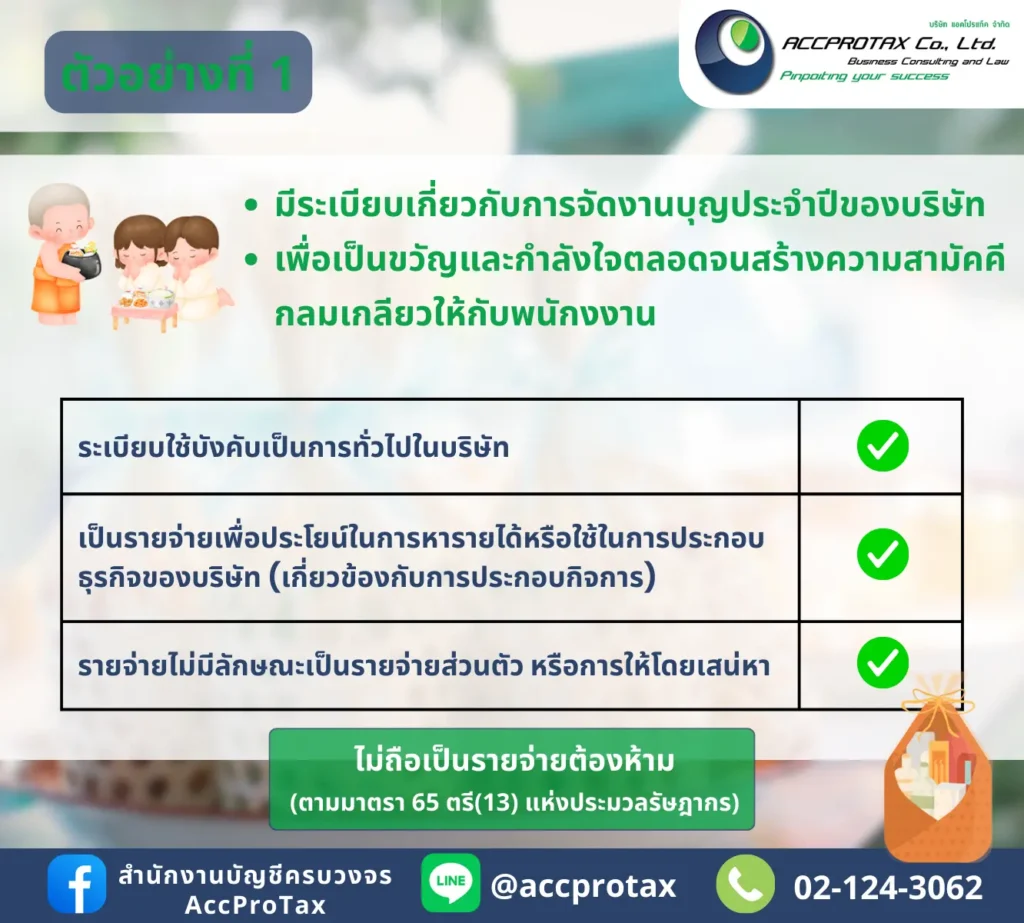 ระเบียบเกี่ยวกับการจัดงานบุญประจำปีของกิจการ
