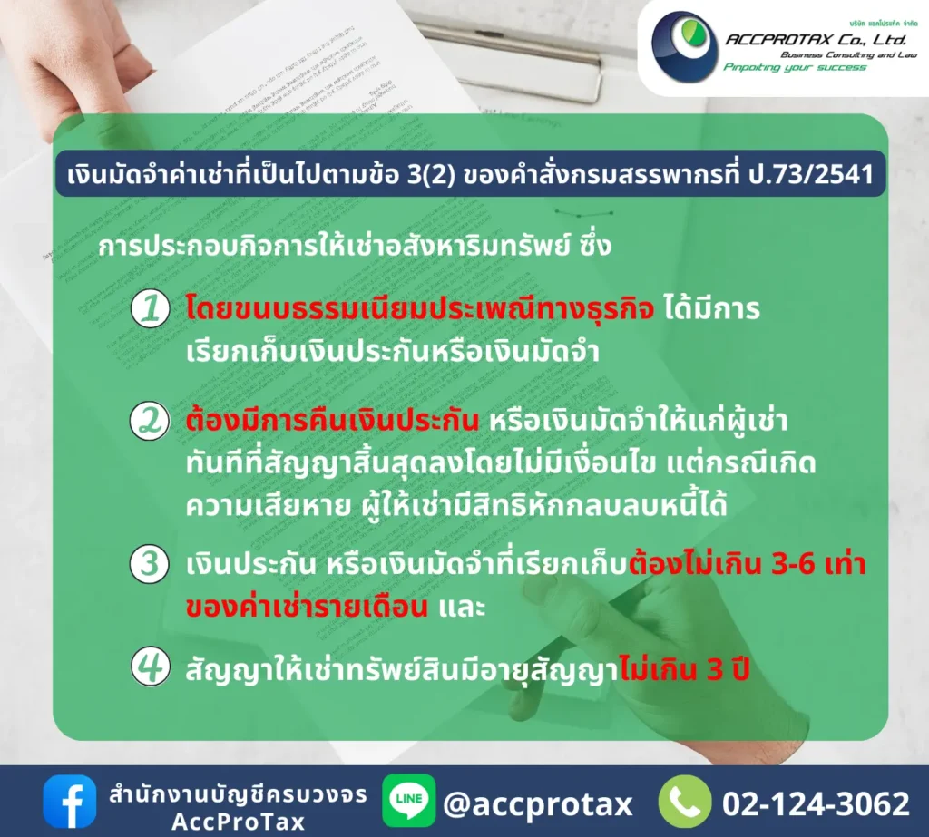 กรณีที่เงินมัดจำและเงินประกันการเช่า ถือเป็นเงินได้