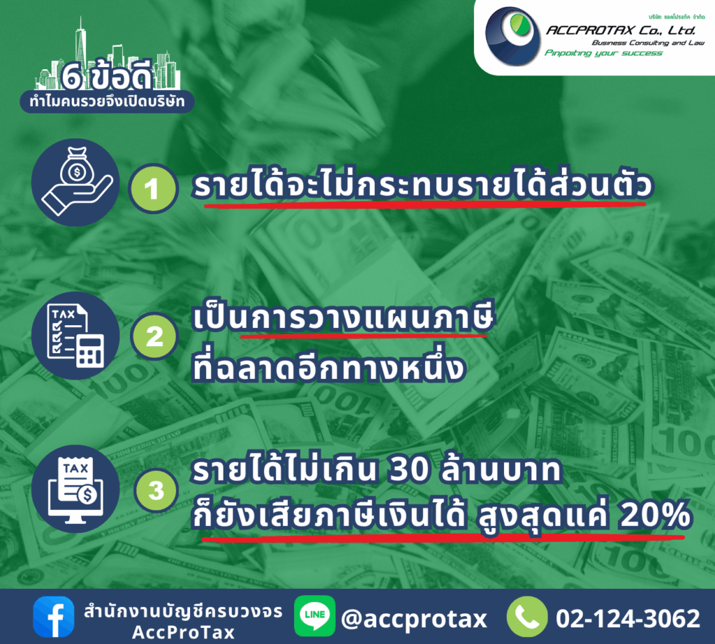 ทำไมคนรวยชอบเปิดบริษัท ข้อดีของการเปิดบริษัท
