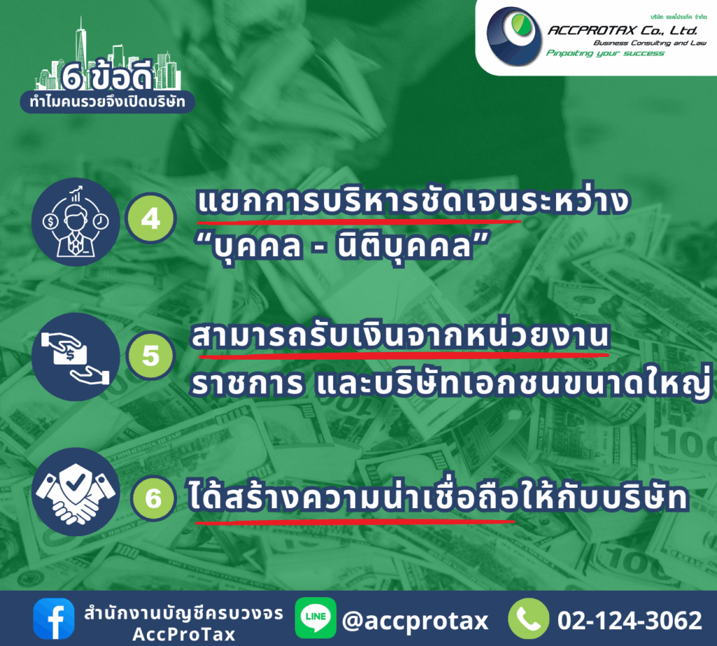 ทำไมคนรวยจึงมาเปิดบริษัท/เปิดหจก. ข้อดีของการเปิดบริษัท เปิดหจก.