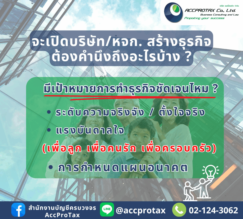 จะเปิดบริษัท/หจก. สร้างธุรกิจต้องคำนึงถึงการมีเป้าหมายการทำธุรกิจที่ชัดเจน