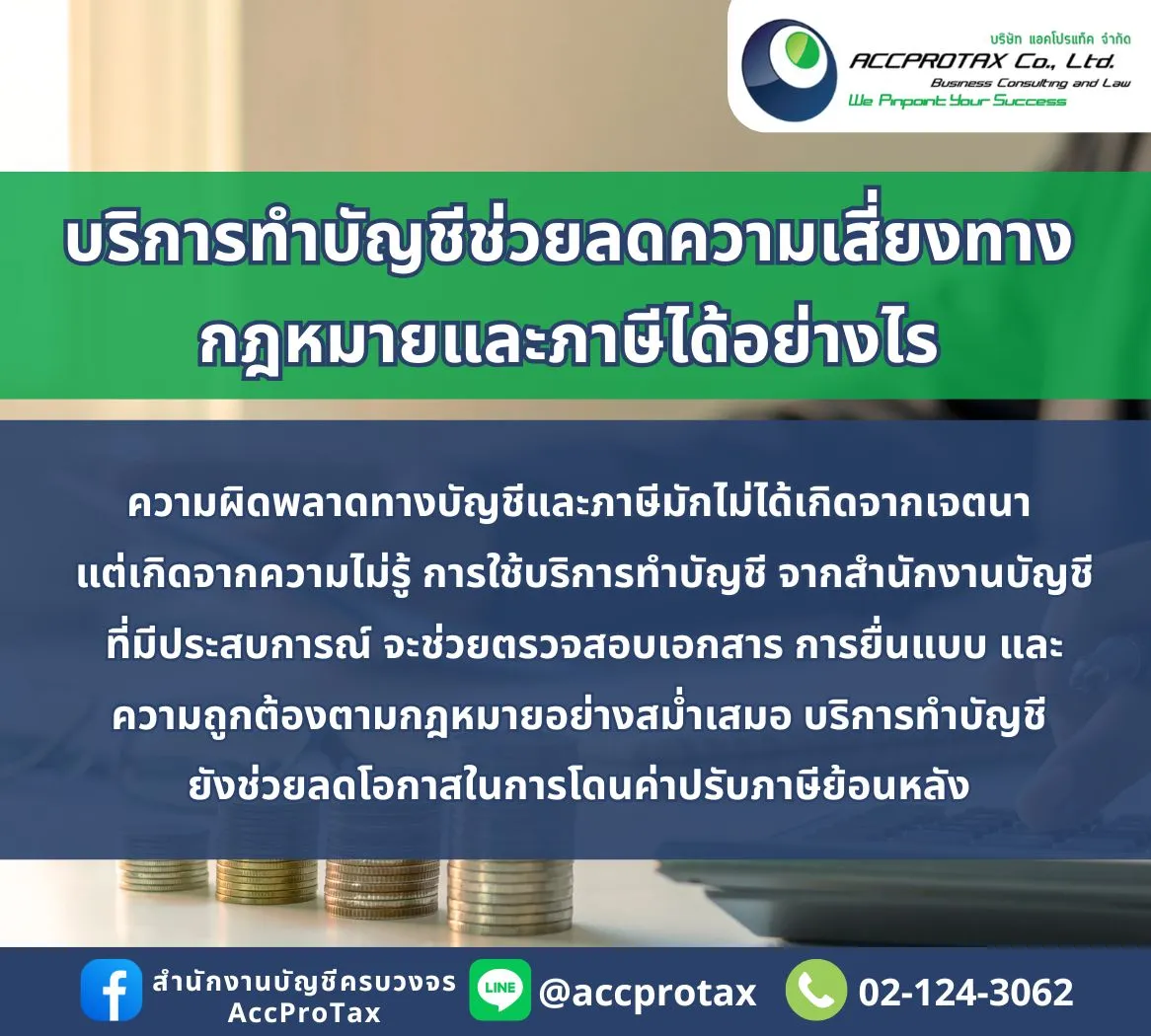 การจ้างสำนักงานบัญชี คุ้มค่าต่อธุรกิจคุณแค่ไหน? AccProTax