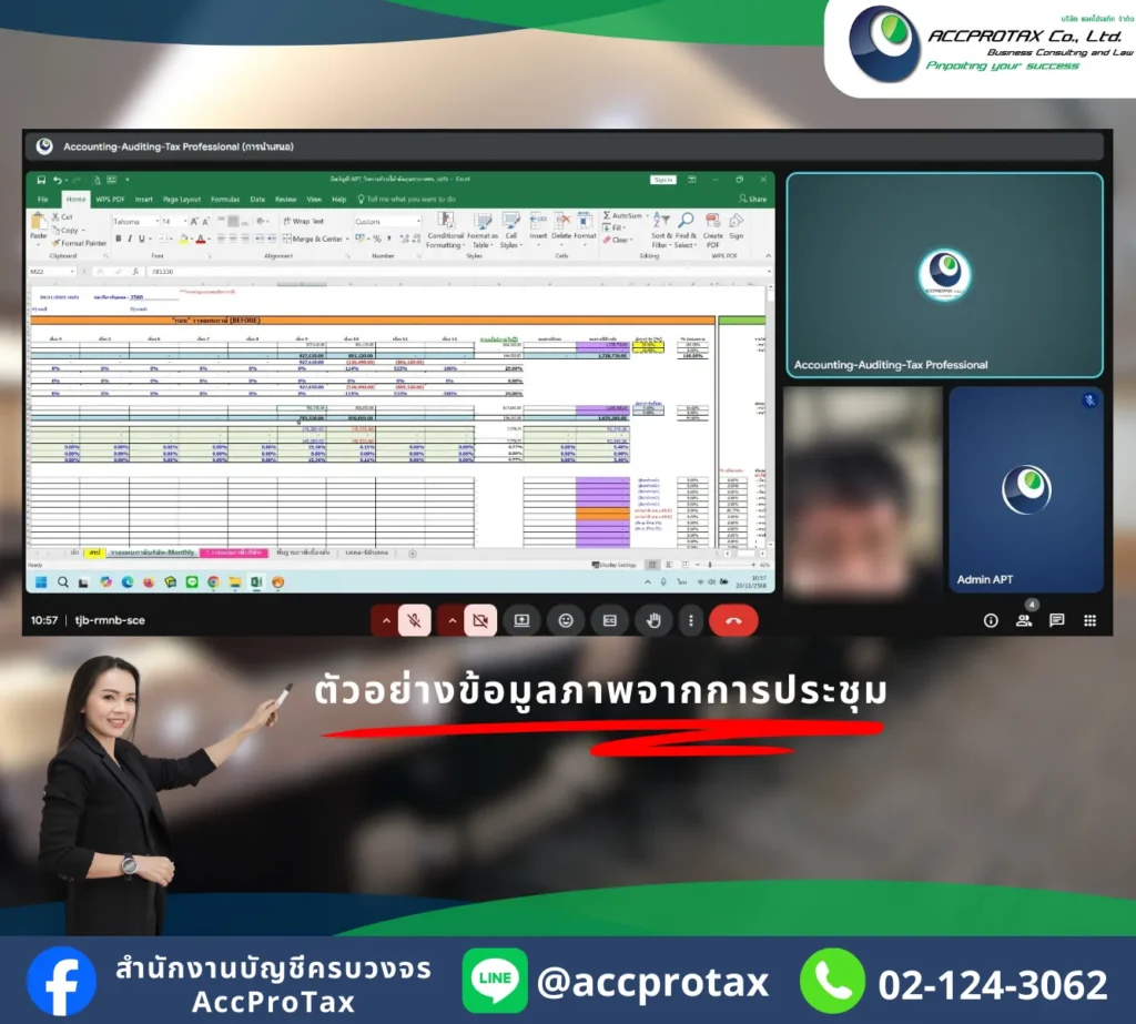 จัดทำบัญชี รายงานผลประกอบการประจำเดือน วางแผนภาษี การเงินประจำทุกเดือน