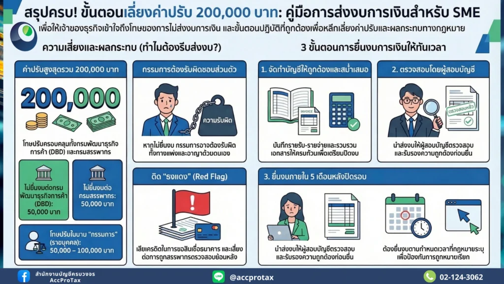 ไม่อยากโดนหมายเรียกเชิญทางนี้! เปิดเพดานค่าปรับไม่ส่งงบการเงิน 200,000 บาท ที่ SME มักพลาด