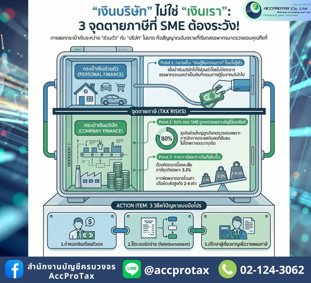 "เงินบริษัท" ไม่ใช่ "เงินเรา": 3 ความเสี่ยงภาษีที่ SME มักตกม้าตาย