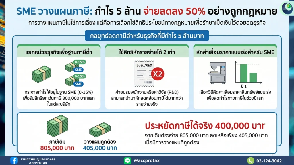 กำไร 5 ล้าน วางแผนภาษียังไง