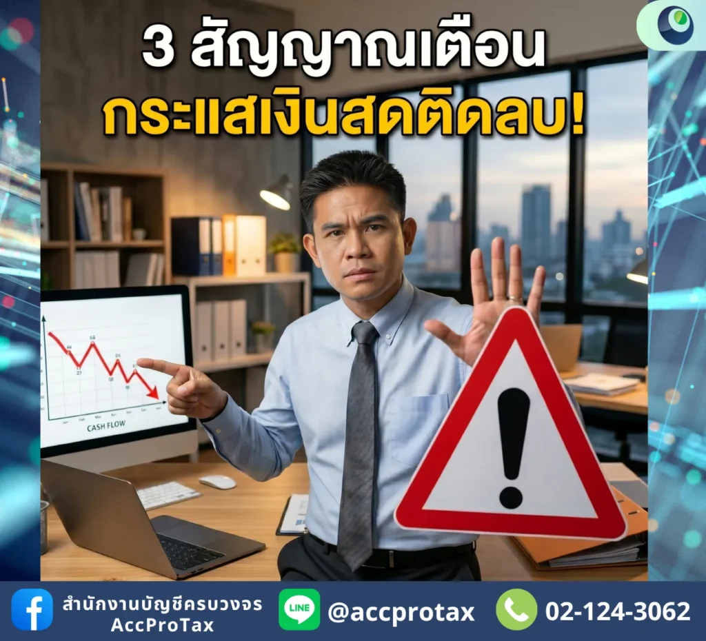 3 สัญญาณเตือนภัยเงินสดติดลบ!