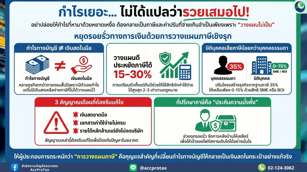 กำไรเยอะ ไม่ได้แปลว่ารวยเสมอไป ถ้าคุณยัง วางแผนภาษี ไม่เป็น!