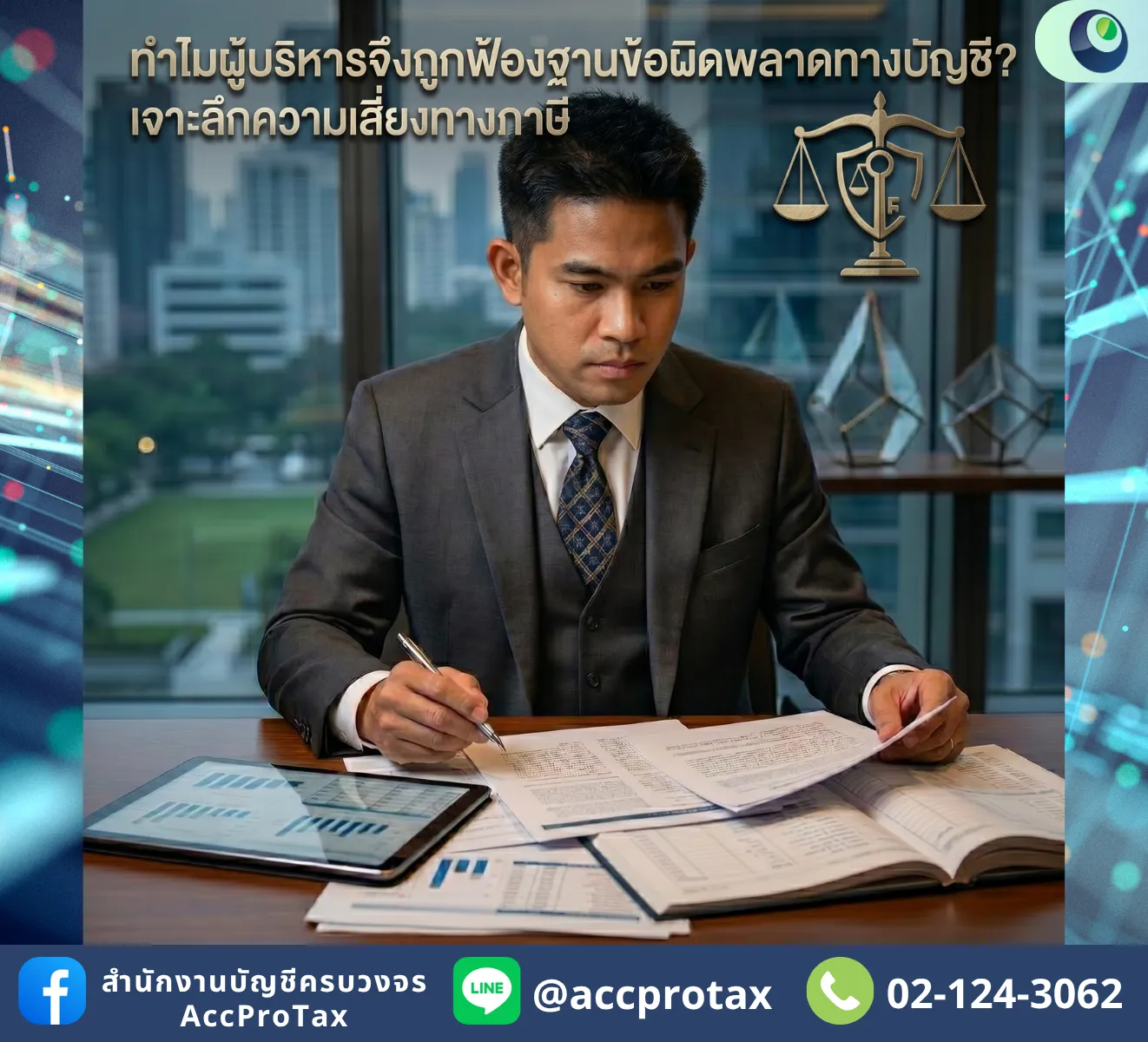 ทำไมผู้บริหารโดนคดีเพราะบัญชีผิด เจาะลึกความเสี่ยงทางภาษี