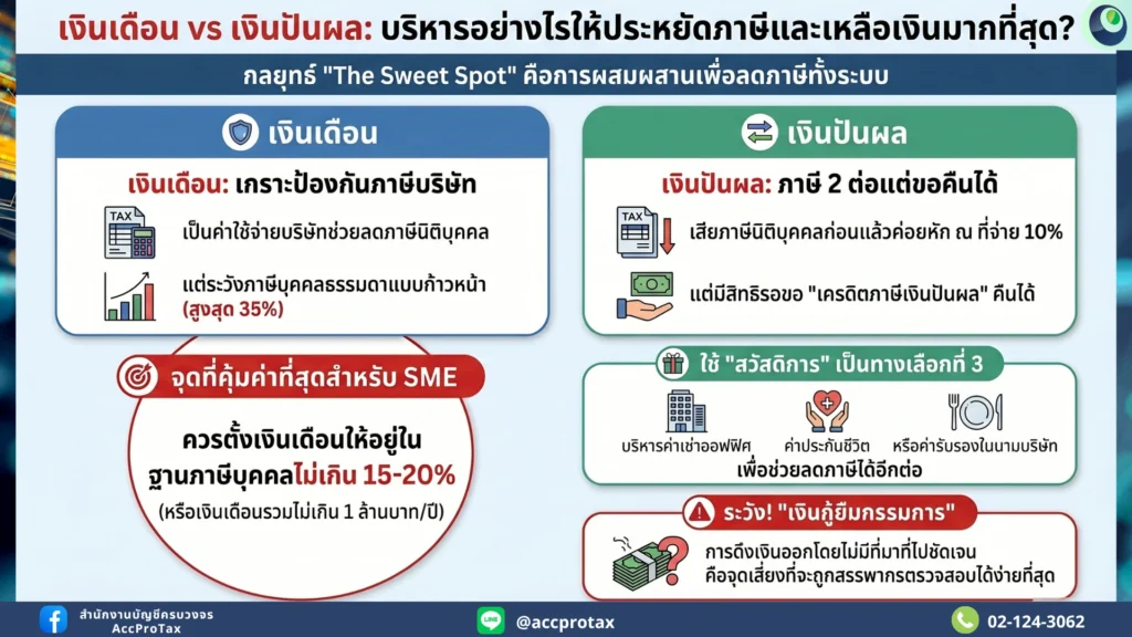 เงินเดือน vs เงินปันผล บริหารกระแสเงินสดอย่างไร
