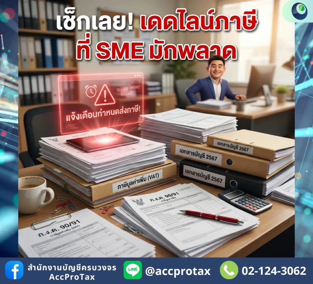 เช็กด่วน! Deadline ภาษีที่ SME มักพลาด