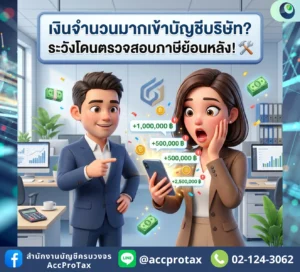 เงินเข้าบัญชีบริษัทเยอะ ระวังโดนตรวจภาษีย้อนหลัง!