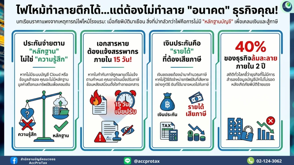 ไฟไหม้ทำลายตึกได้...แต่ต้องไม่ทำลาย อนาคต ธุรกิจคุณ